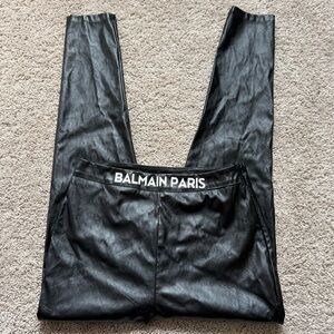 Black Synthetic Leather Pants Size Small